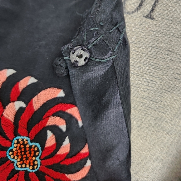 Vintage Embroidered Silk Satin Vest - Picture 12 of 15